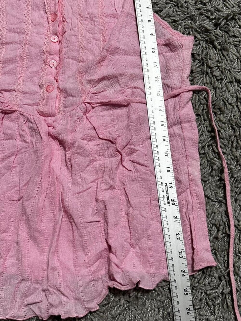 Boho Coquette Pink Blouse Size 3XL best Fits XL - Picture 6 of 6